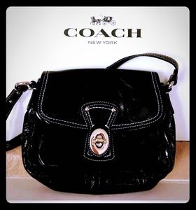 Coach Black Penny Rocket Turnlock Handbag